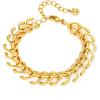 imageCicy Bell Womens 18k Gold Plated Wishbone Bracelets Good Luck Protection Station Link Bracelets Trend Jewelry Gift 71quot 19quot ExtenderStyle AWishbone