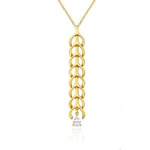 imageCicy Bell Womens 18k Gold Plated Wishbone Pendant Necklace Pear Shape CZ Stone Long Y Shaped Necklace Good Luck Trend Jewelry Gift 177quot  19quot ExtenderPendant Necklace