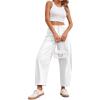 imageCicy Bell Womens Baggy Barrel Horseshoe Pants Casual Wide Leg Mid Rise Cropped Pants with Pockets