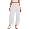 imageCicy Bell Womens Baggy Barrel Horseshoe Pants Casual Wide Leg Mid Rise Cropped Pants with Pockets