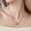 imageCicy Bell Womens 18k Gold Plated Conch Shape Pendant Necklace Flatback Rhinestones Reversible Animal Necklace Trend Jewelry Gift 177quot  19quot ExtenderConch Pendant