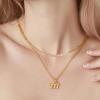 imageCicy Bell Womens Lucky Number Necklace 18k Gold Plated Dainty 444777 Chain Layering Necklace Gifts 177 with 2 ExtenderStyle BGold