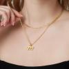 imageCicy Bell Womens Lucky Number Necklace 18k Gold Plated Dainty 444777 Chain Layering Necklace Gifts 177 with 2 ExtenderStyle BGold