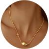 imageCicy Bell Womens 18k Gold Plated Conch Shape Pendant Necklace Flatback Rhinestones Reversible Animal Necklace Trend Jewelry Gift 177quot  19quot ExtenderConch Pendant