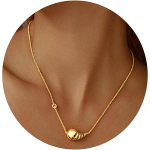 imageCicy Bell Womens 18k Gold Plated Conch Shape Pendant Necklace Flatback Rhinestones Reversible Animal Necklace Trend Jewelry Gift 177quot  19quot ExtenderConch Pendant