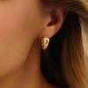 imageCicy Bell 18k Gold Plated Chunky Earrings for Womens Teardrop Cubic Zirconia Stud Earrings for GiftsGold