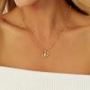 imageCicy Bell Womens Initial Necklace for Women 18k Gold Plated Shell Personalized Letter Pendant Necklace 177 with 2 ExtenderStyle 2DGold