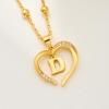 imageCicy Bell Womens Initial Necklace for Women 18k Gold Plated Shell Personalized Letter Pendant Necklace 177 with 2 ExtenderStyle 2DGold