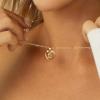 imageCicy Bell Womens Initial Necklace for Women 18k Gold Plated Shell Personalized Letter Pendant Necklace 177 with 2 ExtenderStyle 2DGold