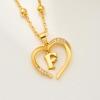 imageCicy Bell Womens Initial Necklace for Women 18k Gold Plated Shell Personalized Letter Pendant Necklace 177 with 2 ExtenderStyle 2FGold