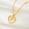imageCicy Bell Womens Initial Necklace for Women 18k Gold Plated Shell Personalized Letter Pendant Necklace 177 with 2 ExtenderStyle 2FGold