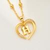 imageCicy Bell Womens Initial Necklace for Women 18k Gold Plated Shell Personalized Letter Pendant Necklace 177 with 2 ExtenderStyle 2HGold