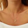 imageCicy Bell Womens Initial Necklace for Women 18k Gold Plated Shell Personalized Letter Pendant Necklace 177 with 2 ExtenderStyle 2HGold