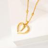 imageCicy Bell Womens Initial Necklace for Women 18k Gold Plated Shell Personalized Letter Pendant Necklace 177 with 2 ExtenderStyle 2JGold