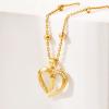 imageCicy Bell Womens Initial Necklace for Women 18k Gold Plated Shell Personalized Letter Pendant Necklace 177 with 2 ExtenderStyle 2JGold
