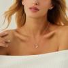 imageCicy Bell Womens Initial Necklace for Women 18k Gold Plated Shell Personalized Letter Pendant Necklace 177 with 2 ExtenderStyle 2NGold