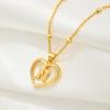 imageCicy Bell Womens Initial Necklace for Women 18k Gold Plated Shell Personalized Letter Pendant Necklace 177 with 2 ExtenderStyle 2NGold
