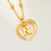 imageCicy Bell Womens Initial Necklace for Women 18k Gold Plated Shell Personalized Letter Pendant Necklace 177 with 2 ExtenderStyle 2NGold