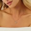 imageCicy Bell Womens Initial Necklace for Women 18k Gold Plated Shell Personalized Letter Pendant Necklace 177 with 2 ExtenderStyle 2QGold