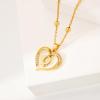imageCicy Bell Womens Initial Necklace for Women 18k Gold Plated Shell Personalized Letter Pendant Necklace 177 with 2 ExtenderStyle 2QGold