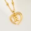 imageCicy Bell Womens Initial Necklace for Women 18k Gold Plated Shell Personalized Letter Pendant Necklace 177 with 2 ExtenderStyle 2RGold