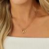 imageCicy Bell Womens Initial Necklace for Women 18k Gold Plated Shell Personalized Letter Pendant Necklace 177 with 2 ExtenderStyle 2XGold