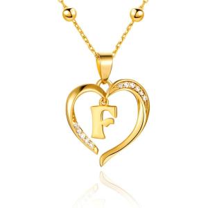 imageCicy Bell Womens Initial Necklace for Women 18k Gold Plated Shell Personalized Letter Pendant Necklace 177 with 2 ExtenderStyle 2FGold