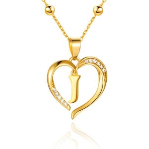 imageCicy Bell Womens Initial Necklace for Women 18k Gold Plated Shell Personalized Letter Pendant Necklace 177 with 2 ExtenderStyle 2JGold