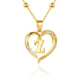 imageCicy Bell Womens Initial Necklace for Women 18k Gold Plated Shell Personalized Letter Pendant Necklace 177 with 2 ExtenderStyle 2ZGold