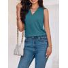 imageCicy Bell Women V Neck Tank Tops Dressy Casual Summer Loose Fit Sleeveless Shirts BlouseLake Blue