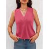 imageCicy Bell Women V Neck Tank Tops Dressy Casual Summer Loose Fit Sleeveless Shirts BlousePink