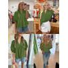 imageCicy Bell Womens Puff Sleeve V Neck Blouse Babydoll Peplum Tops Dressy Casual Pleated Loose Fit ShirtsOlive Green