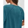 imageCicy Bell Womens Short Sleeve Tunic Tops Summer Crew Neck Side Split T Shirts Casual Loose Fit Basic Tees ShirtsBlue