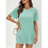 imageCicy Bell Womens Short Sleeve Tunic Tops Summer Crew Neck Side Split T Shirts Casual Loose Fit Basic Tees ShirtsLight Green