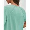 imageCicy Bell Womens Short Sleeve Tunic Tops Summer Crew Neck Side Split T Shirts Casual Loose Fit Basic Tees ShirtsLight Green