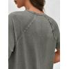 imageCicy Bell Womens Short Sleeve Tunic Tops Summer Crew Neck Side Split T Shirts Casual Loose Fit Basic Tees ShirtsLight Grey