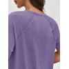 imageCicy Bell Womens Short Sleeve Tunic Tops Summer Crew Neck Side Split T Shirts Casual Loose Fit Basic Tees ShirtsPurple