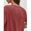 imageCicy Bell Womens Short Sleeve Tunic Tops Summer Crew Neck Side Split T Shirts Casual Loose Fit Basic Tees ShirtsRed