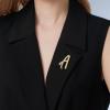 imageCicy Bell AZ Initial 26 Letter Brooch Pins 18k Gold Plated Cubic Zirconia Breastpin Name Personalized Gifts for Women MenGoldA