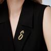 imageCicy Bell AZ Initial 26 Letter Brooch Pins 18k Gold Plated Cubic Zirconia Breastpin Name Personalized Gifts for Women MenGoldE