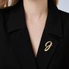 imageCicy Bell AZ Initial 26 Letter Brooch Pins 18k Gold Plated Cubic Zirconia Breastpin Name Personalized Gifts for Women MenGoldJ