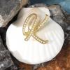 imageCicy Bell AZ Initial 26 Letter Brooch Pins 18k Gold Plated Cubic Zirconia Breastpin Name Personalized Gifts for Women MenGoldK