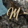 imageCicy Bell AZ Initial 26 Letter Brooch Pins 18k Gold Plated Cubic Zirconia Breastpin Name Personalized Gifts for Women MenGoldM