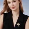 imageCicy Bell AZ Initial 26 Letter Brooch Pins 18k Gold Plated Cubic Zirconia Breastpin Name Personalized Gifts for Women MenGoldM