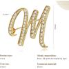 imageCicy Bell AZ Initial 26 Letter Brooch Pins 18k Gold Plated Cubic Zirconia Breastpin Name Personalized Gifts for Women MenGoldM