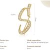 imageCicy Bell AZ Initial 26 Letter Brooch Pins 18k Gold Plated Cubic Zirconia Breastpin Name Personalized Gifts for Women MenGoldS