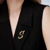 imageCicy Bell AZ Initial 26 Letter Brooch Pins 18k Gold Plated Cubic Zirconia Breastpin Name Personalized Gifts for Women MenGoldS