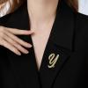 imageCicy Bell AZ Initial 26 Letter Brooch Pins 18k Gold Plated Cubic Zirconia Breastpin Name Personalized Gifts for Women MenGoldY