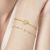 imageCicy Bell Gold Initial Bracelets for Women Dainty 18K Gold Plated Layered Cubic Zirconia Bracelet Personalized 26 Alphabet Monogram Charm BraceletStyle 1NGold