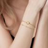 imageCicy Bell Gold Initial Bracelets for Women Dainty 18K Gold Plated Layered Cubic Zirconia Bracelet Personalized 26 Alphabet Monogram Charm BraceletStyle 1MGold